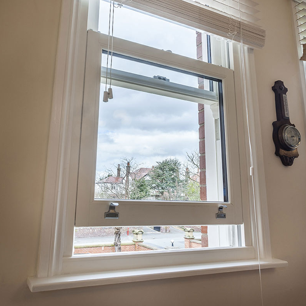 Sash Open for Ventilation with vertical sliding sash windows