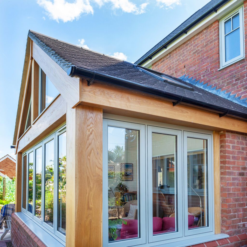 Flush Casement Windows, Oak-Framed Garden Room, installed in Cumbria, July 2026