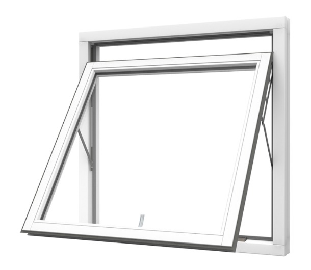 Top guided opening function — the sash slides down and pushes out for effective ventilation — Nordic Aluclad Windows by Windows in the Lakes