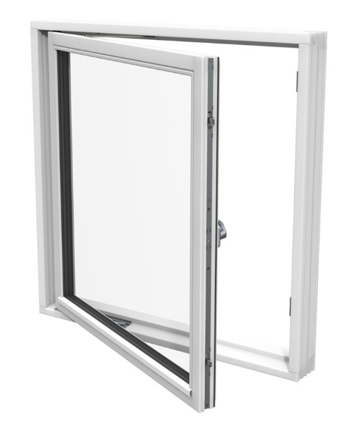 Side guided opening function — 90 degrees on concealed friction hinges for cleaning from inside — Nordic Aluclad Windows by Windows in the Lakes
