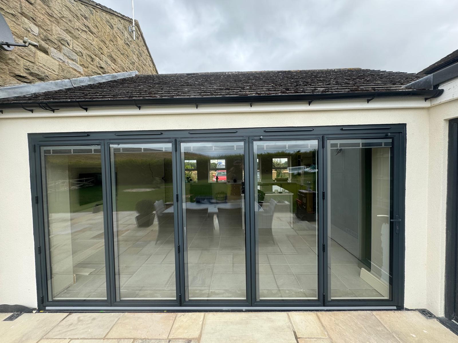 Five-Panel Bifolding Doors, Cottage Extension, installed in Cumbria, June 2026