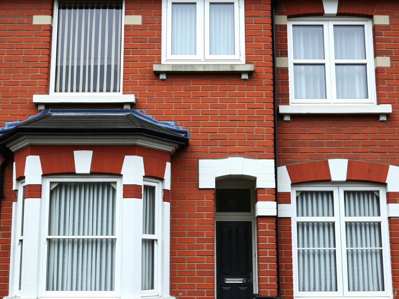 Victorian Terrace with vertical sliding sash windows