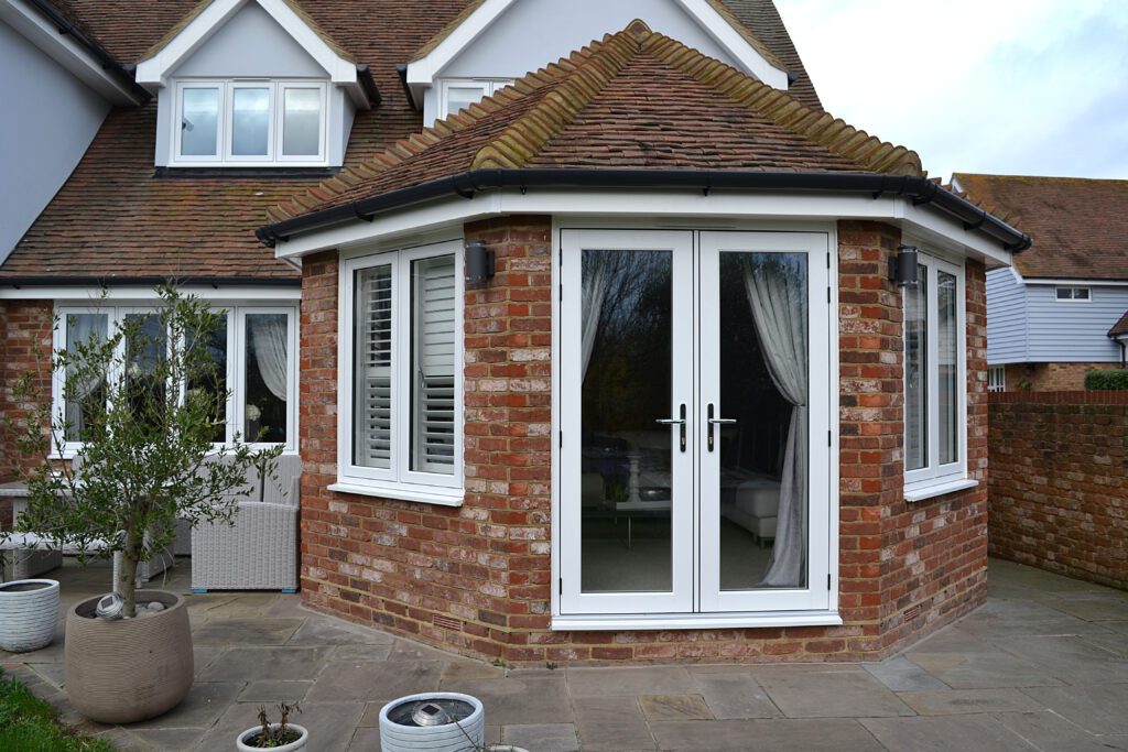 Residence 7 grained white flush windows — Timber Look Windows by Windows in the Lakes