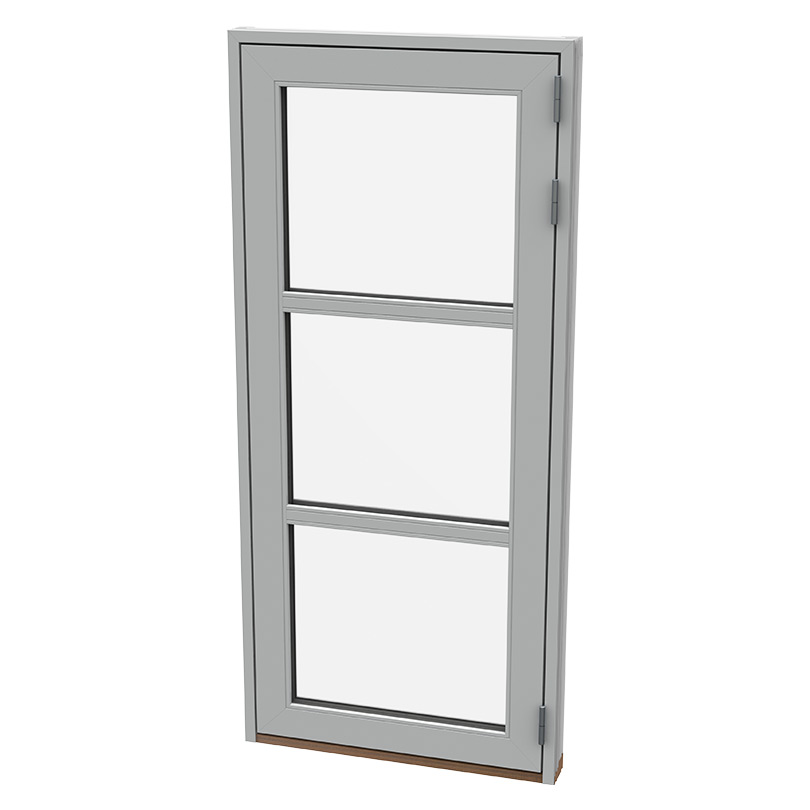 Single French door leaf with a three-pane glazed layout and concealed hinges — Nordic Aluclad French Doors by Windows in the Lakes