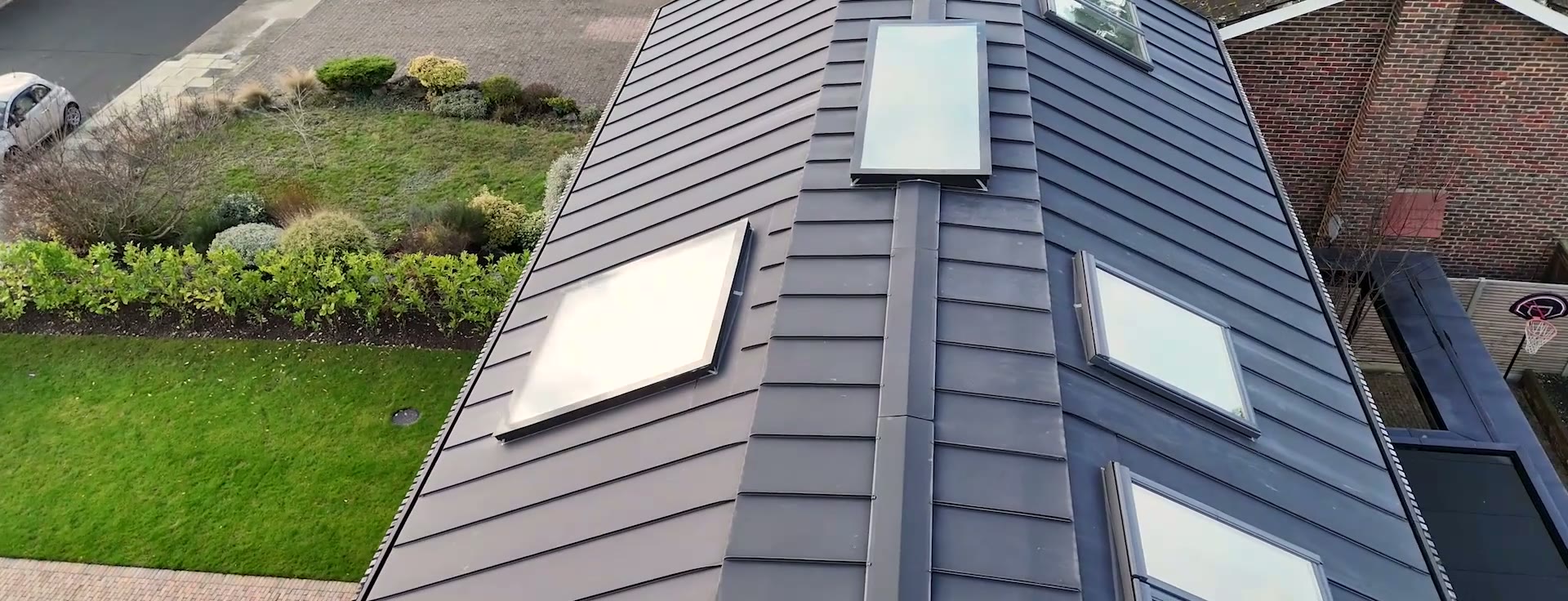 Black Aluminium Picture Windows, Timber-Clad Elevation, installed in North West, 2025
