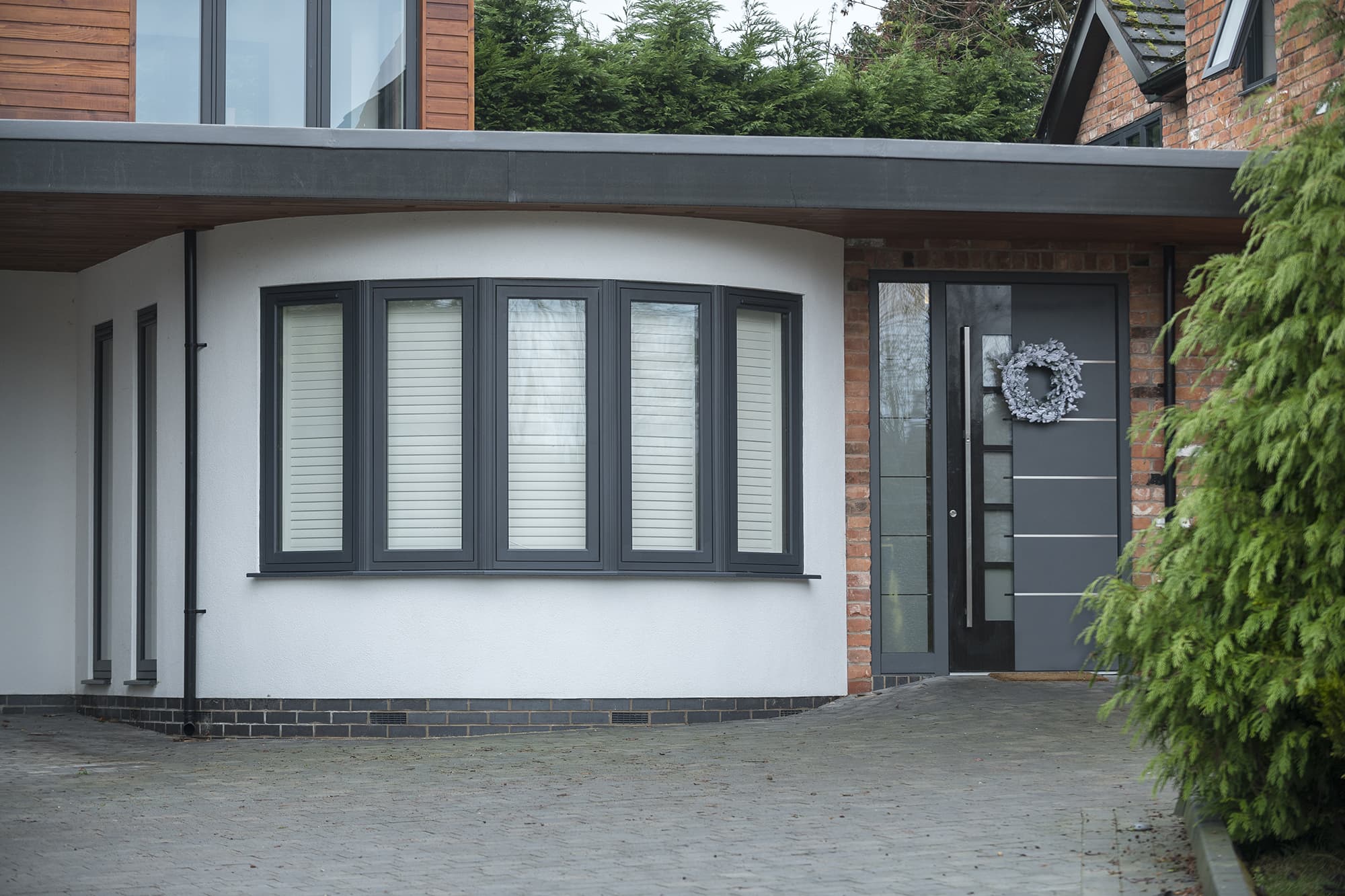 Residence 2 windows on a contemporary elevation