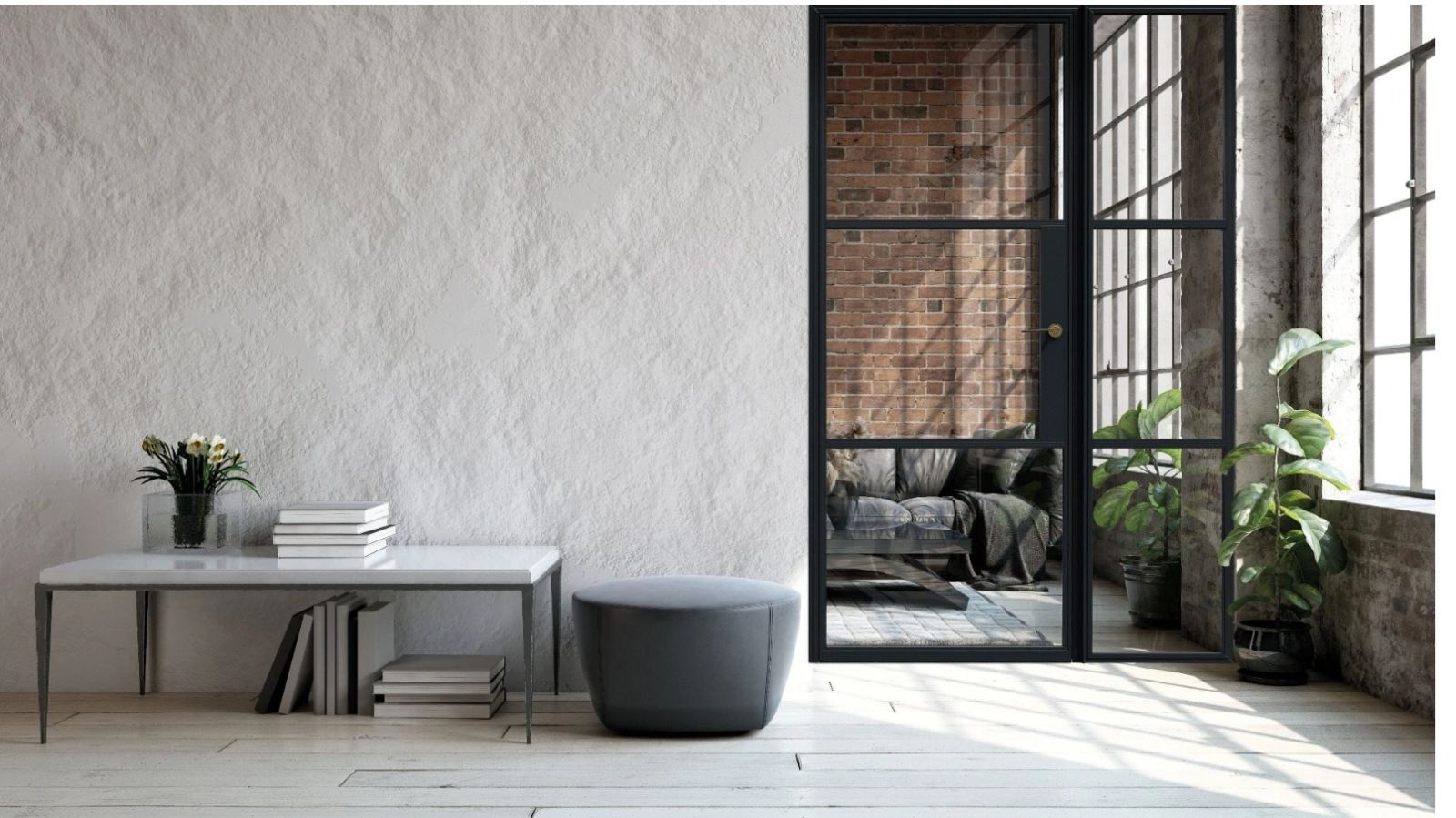 Internal steel-look screen — Steel Look Internal Doors by Windows in the Lakes