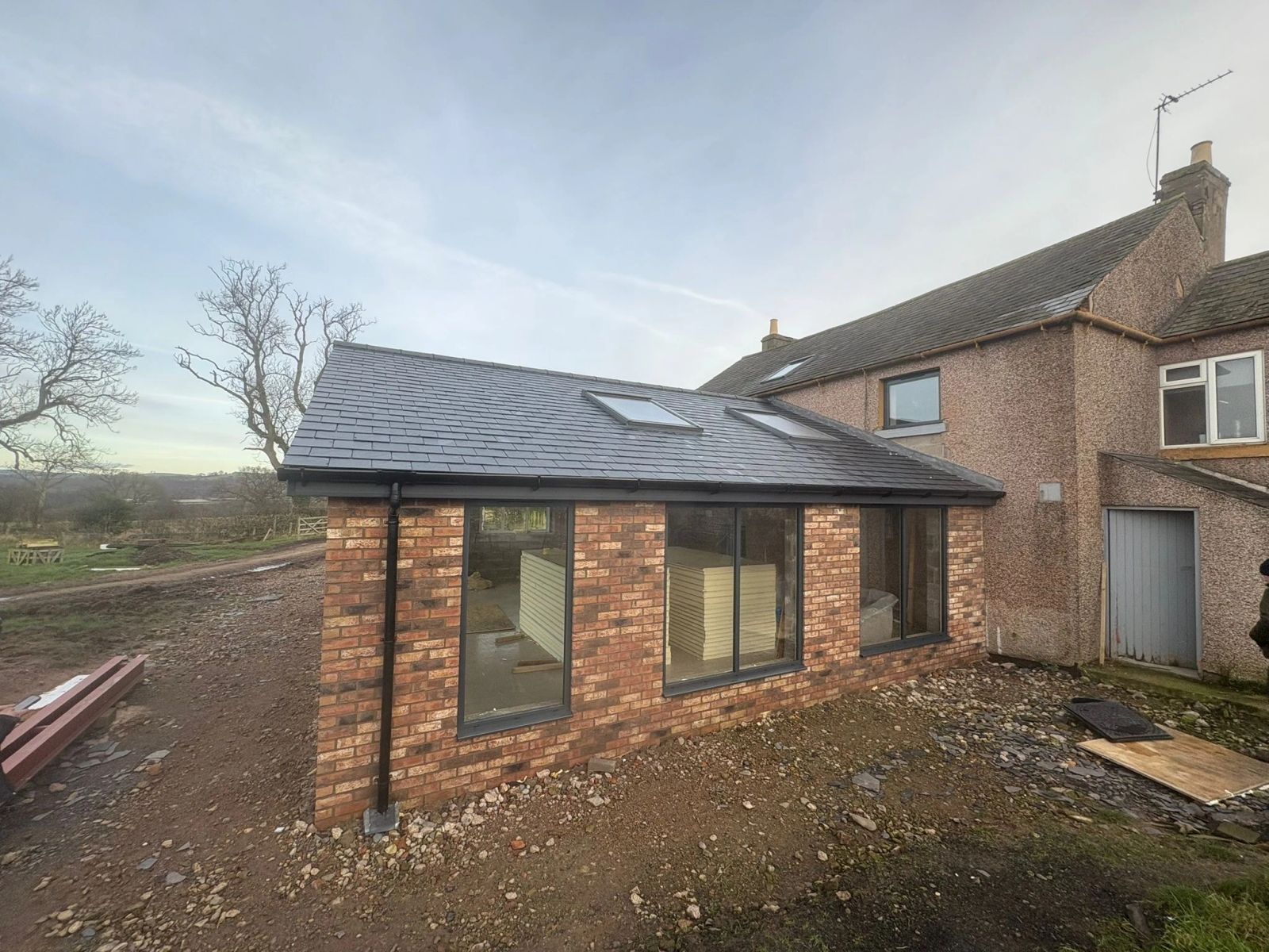 Farmhouse Extension Aluminium Windows, installed in Carlisle, January 2026