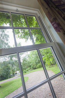 Sash Tilted for Cleaning with vertical sliding sash windows