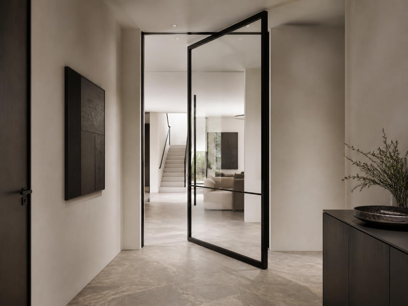 Internal Steel Pivot Doors